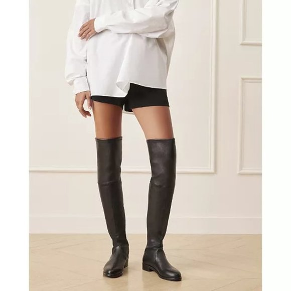 Stuart Weitzman Shoes - Stuart Weitzman Lowland All Leather Black Over the Knee Boots size 6.5
